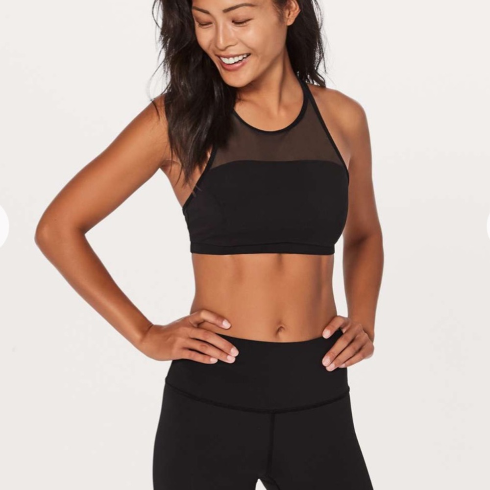 Lululemon Sz 6 High Neck Mesh Bra